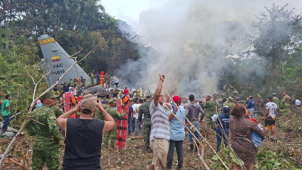 At least 66 killed in military plane crash in Colombia, head of armed forces says